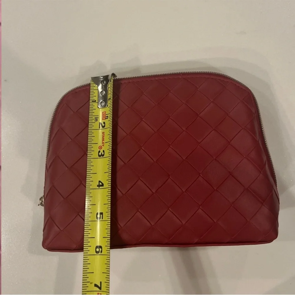 Red Neiman Marcus Loop Cosmetic / Makeup Bag [NEW]